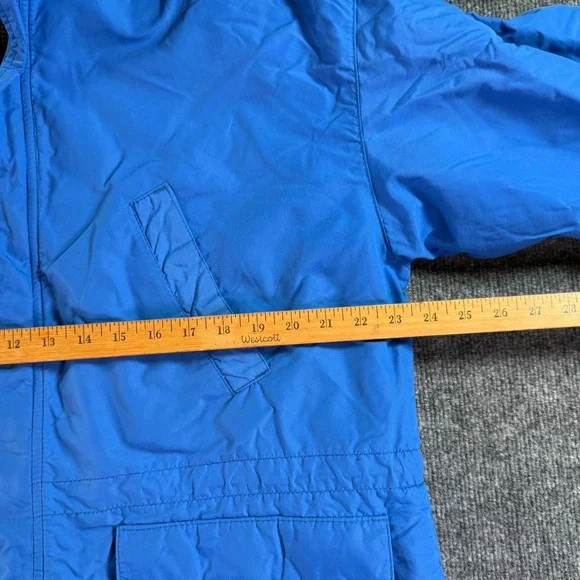 Vintage LL Bean Parka Jacket Mens Large Tall Blue Fleece Lined Utility Gorpcore